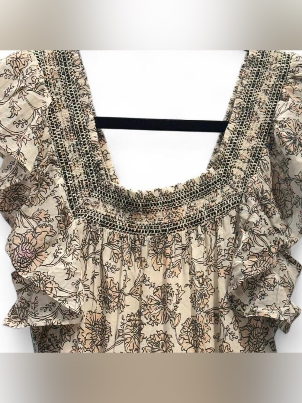 NWT Free People Cream Floral Flowy Maxi‎ Dress MSRP$148 - Picture 3 of 7
